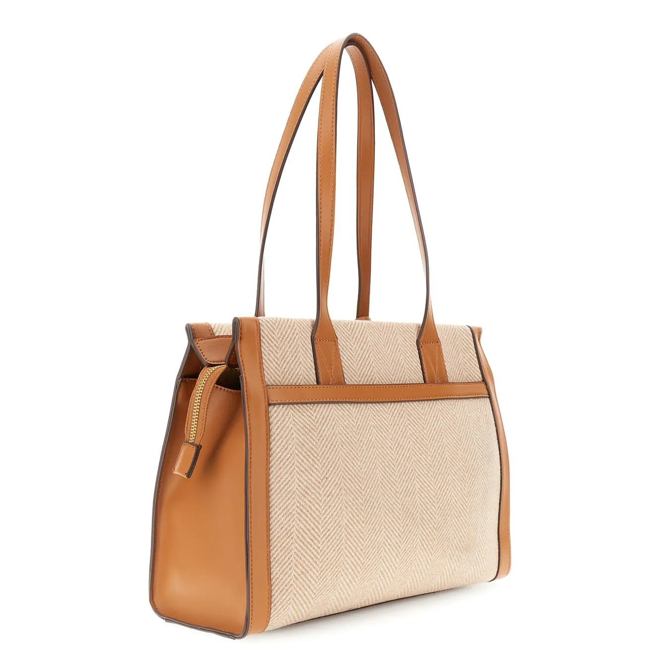 CafèNoir Borsa Tweed con Nappina Cuoio