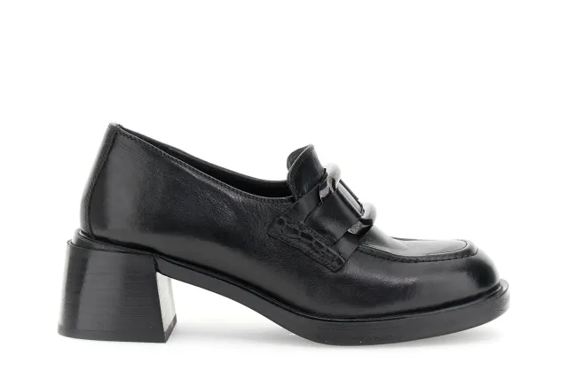 CafèNoir Mocassini Pelle Morsetto Donna Bordeaux 39 tacco 6 cm