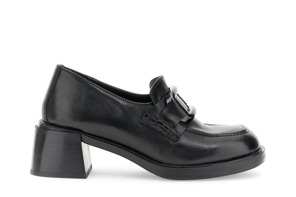 CafèNoir Mocassini Pelle Morsetto Donna Bordeaux 39 tacco 6 cm
