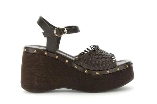 CafèNoir Gilda Sandali con Zeppa in Pelle 38 EU Intreccio