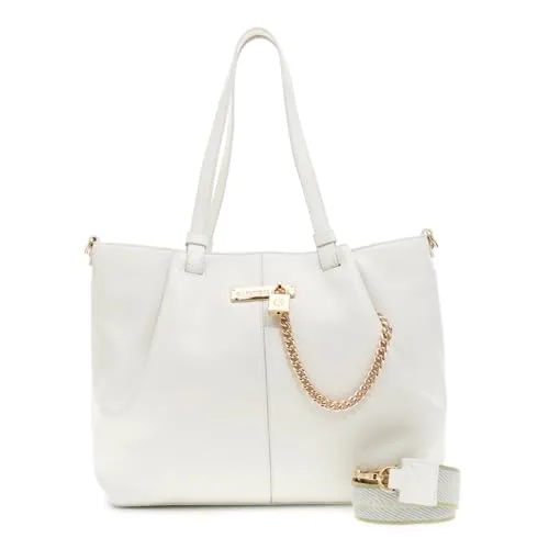 CafèNoir Shopping Bag Donna Avorio Catena Lucchetto