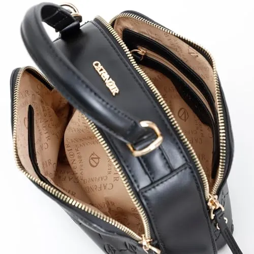 CafèNoir Camera Bag Logo Embossed Nero