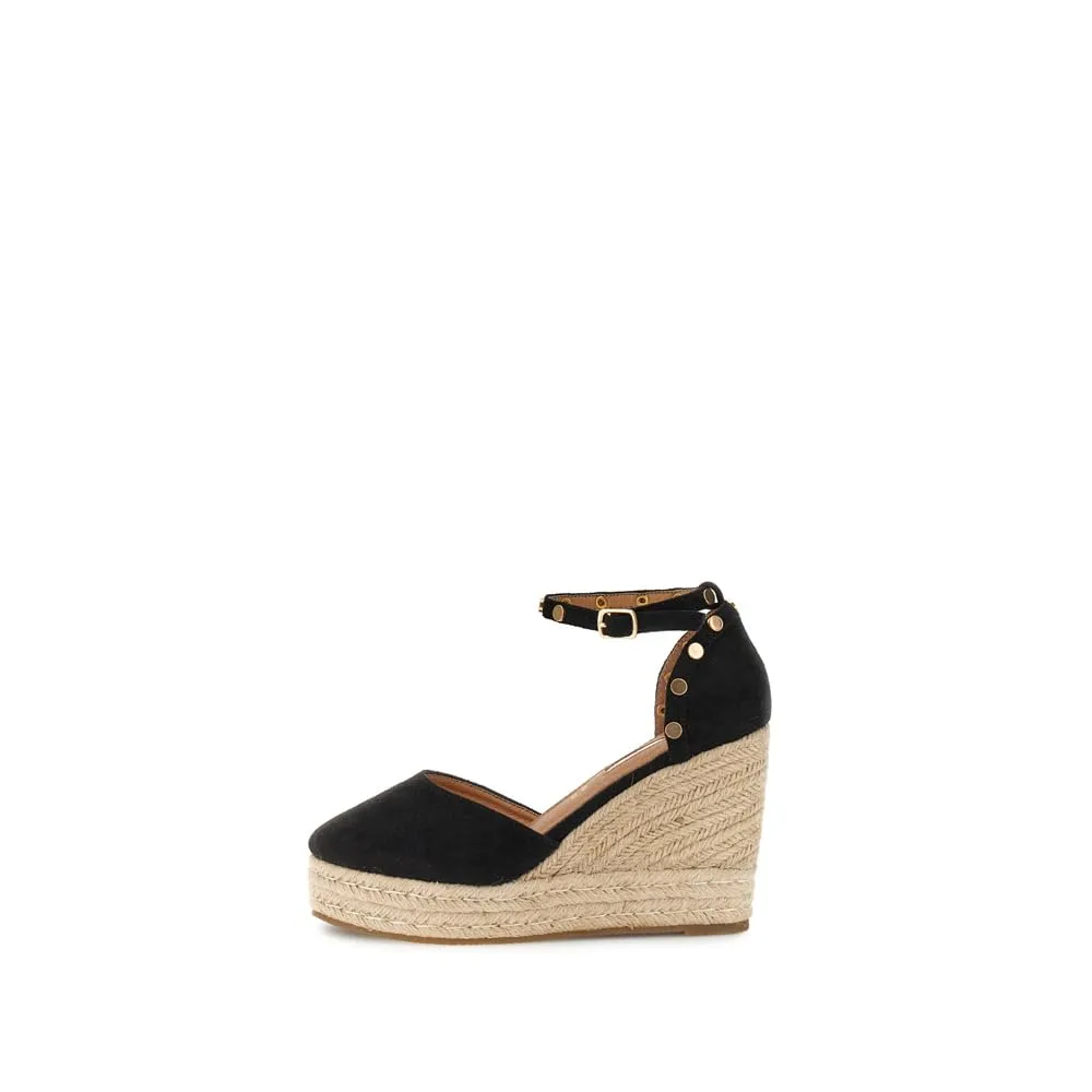 CafèNoir Décolleté Microfibra Donna Nero Borchie
