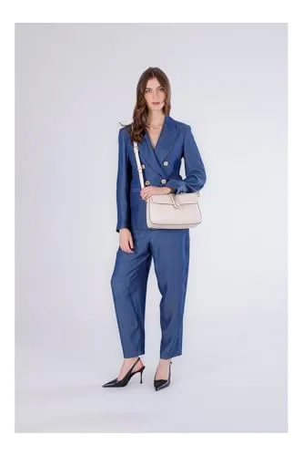 CafèNoir Borsa Spalla Pattina Effetto Pelle Tortora
