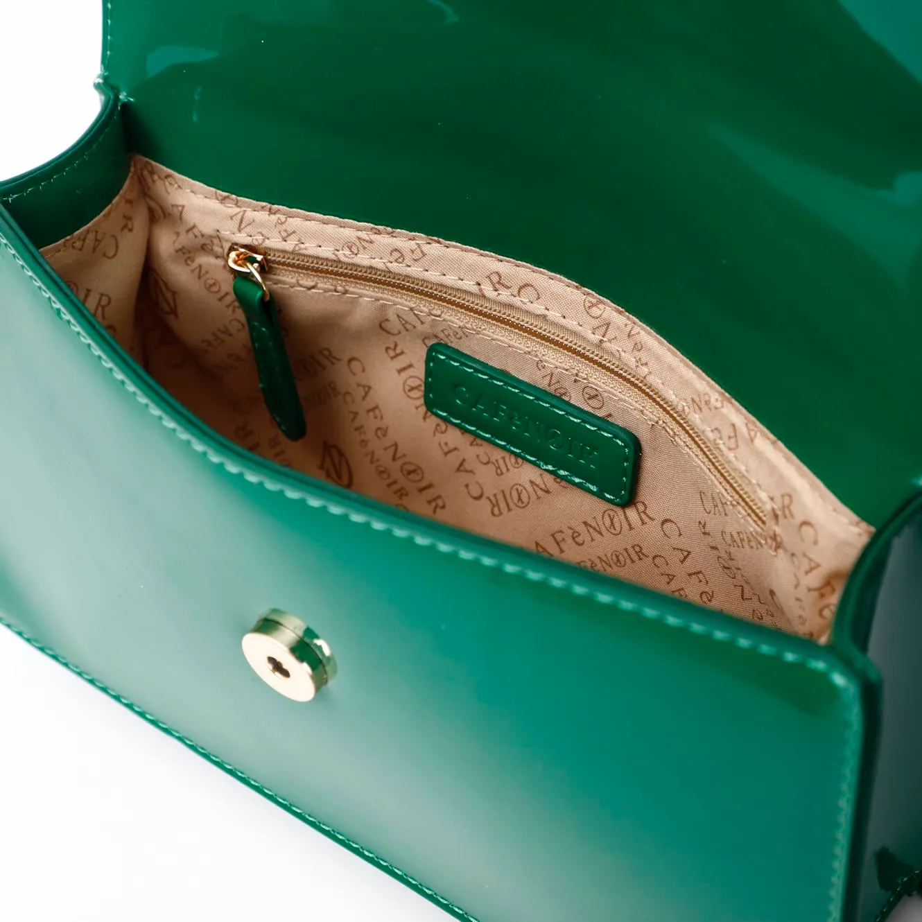 CafèNoir Borsa a Spalla Vernice Verde Minibag Rigida