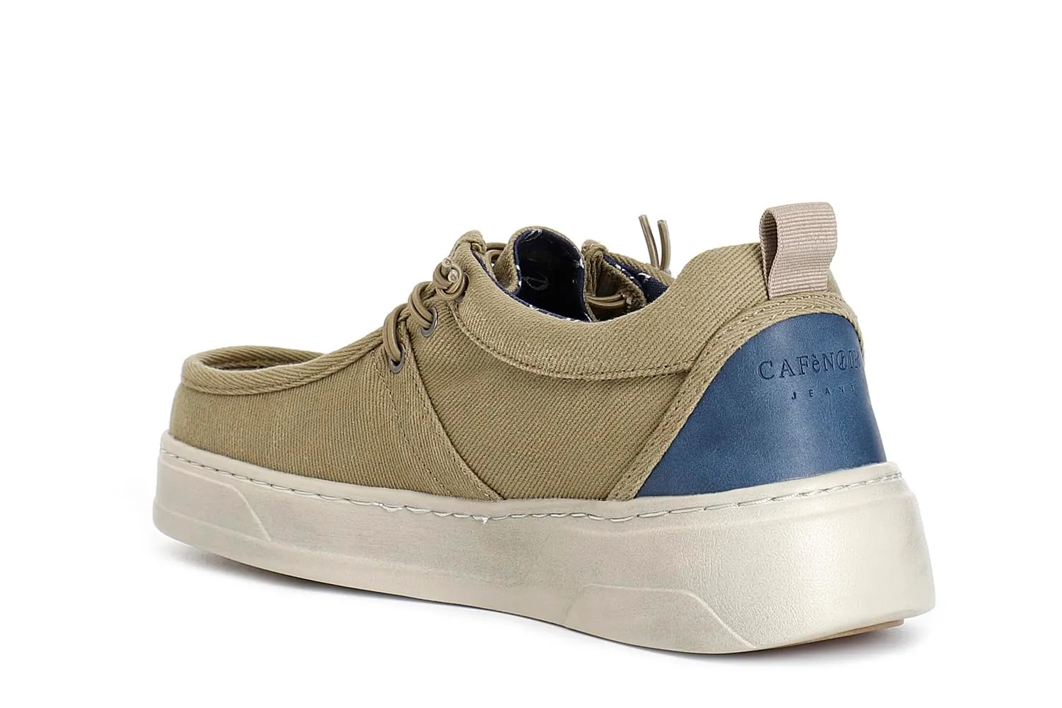 CafèNoir Scarpe Uomo Allacciate Tessuto Suola 3 cm