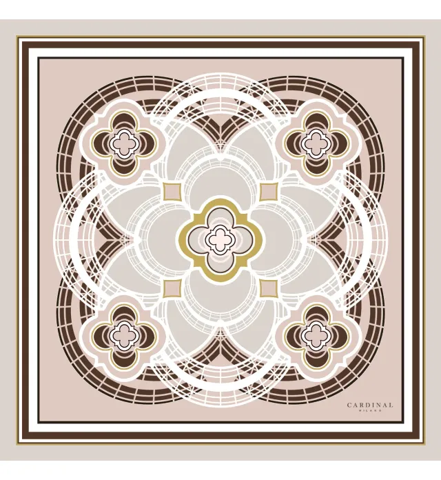 Cardinal Milano The Flowers foulard seta beige
