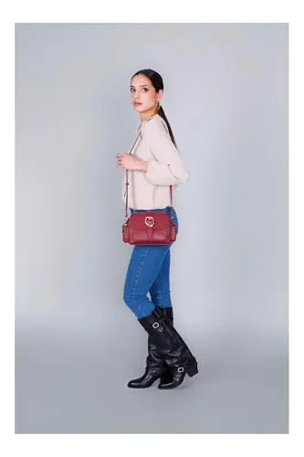CafèNoir Pattina Borsa a Spalla Bordeaux Multi Tasche