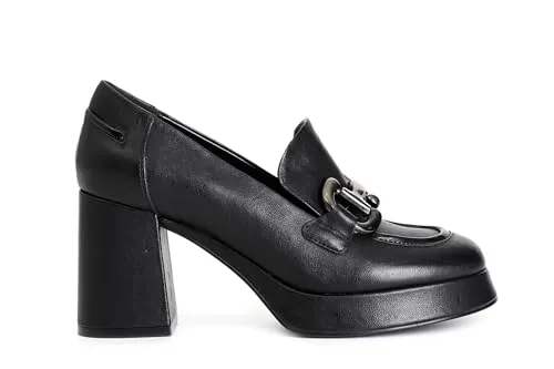 CafèNoir Mocassino Donna Nappa Morsetto Nero Tacco 80