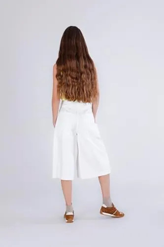 CafèNoir Jorts Bull Denim Strass Pantaloni 42 Off White