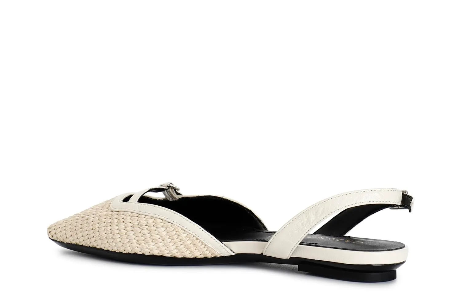 CafèNoir Slingback Paglia Intrecciata Décolleté tacco basso