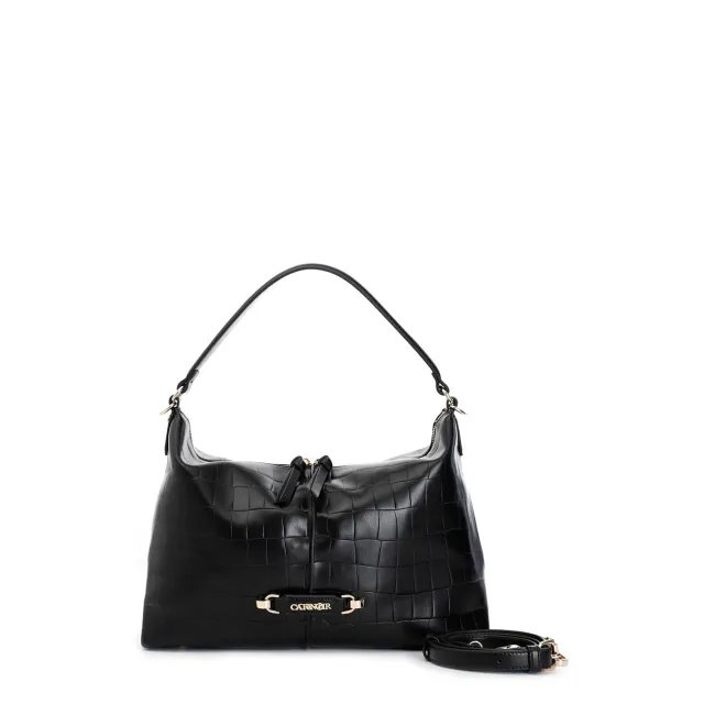 CafèNoir Zaino Donna Nero Trapuntato a Rombi con Zip