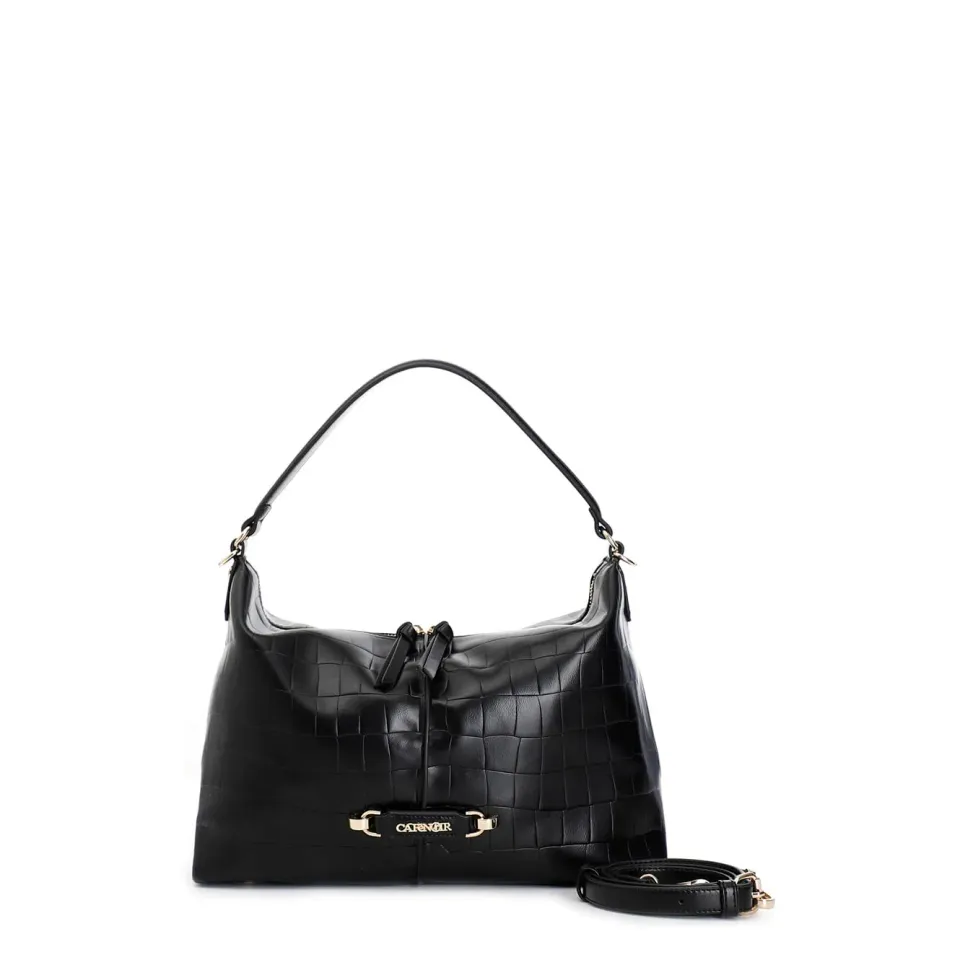 CafèNoir Zaino Donna Nero Trapuntato a Rombi con Zip
