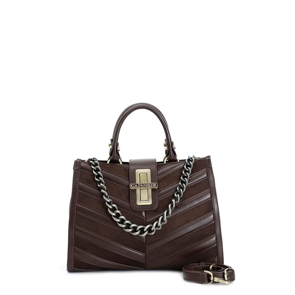 CafèNoir Tote Donna T.Moro Unica Strisce Imbottite Catena