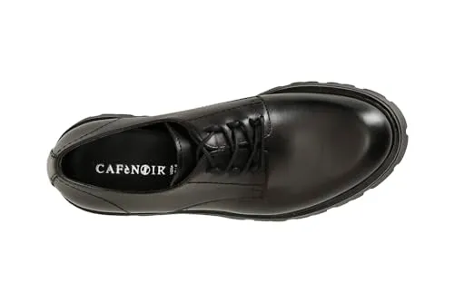 CafèNoir derby donna pelle nera allacciata