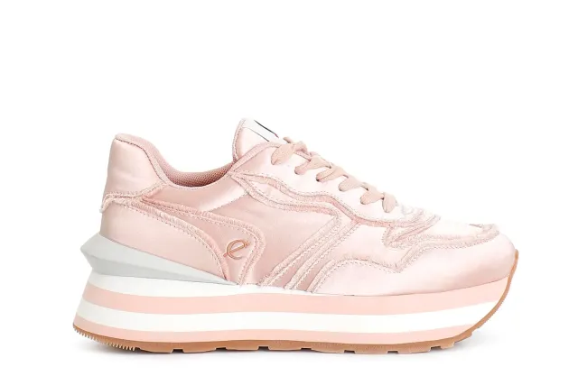 CafèNoir Sneakers Donna Tessuto Champagne Sfrangiata