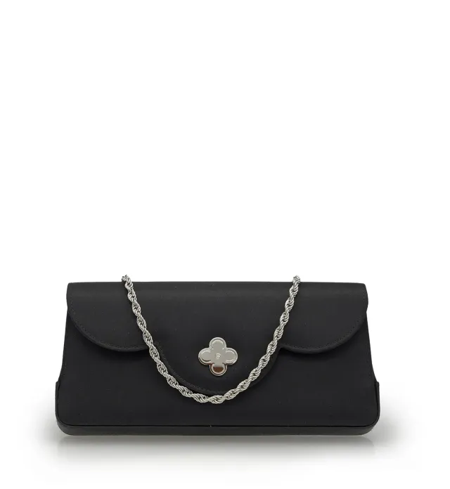 Cardinal Milano Time 21 Black Silk clutch nera seta