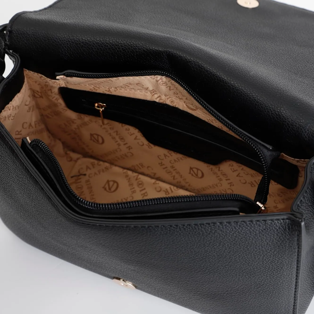 CafèNoir Tracolla Pattina Borsa Nero Motivo Infilatura
