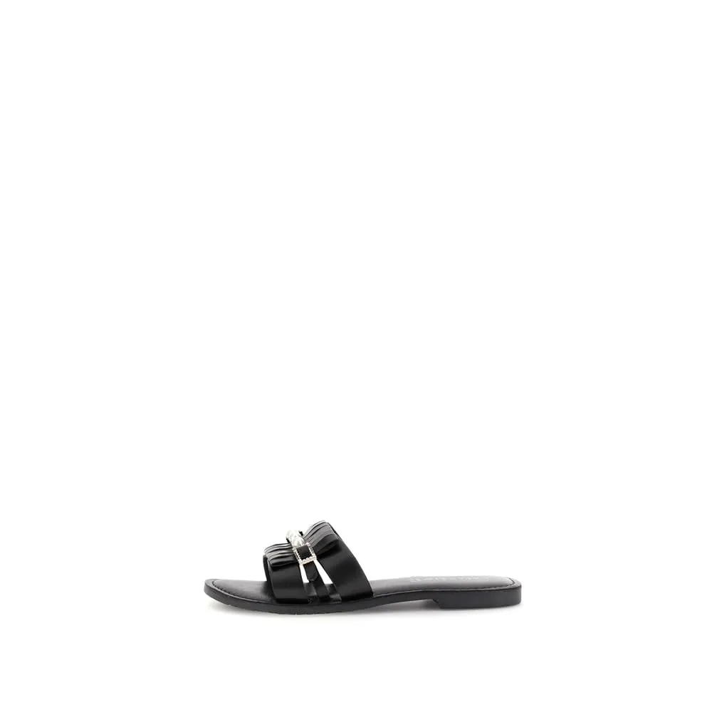 CafèNoir Ciabatta Flat Pelle Fibbia Gioiello Donna Oro