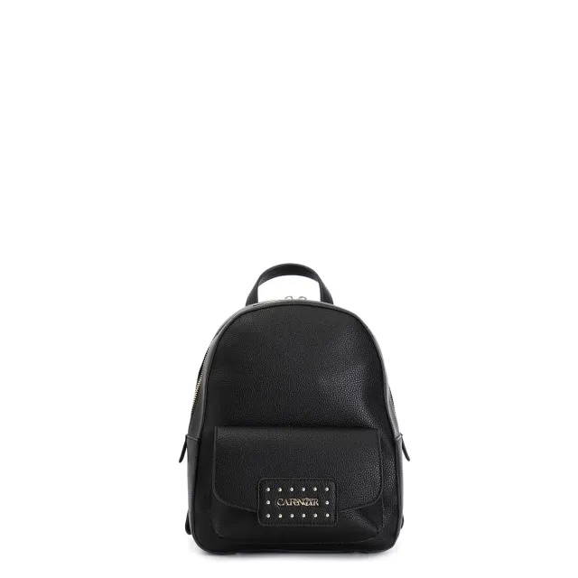CafèNoir Zaino Nero Effetto Suede con Pattina