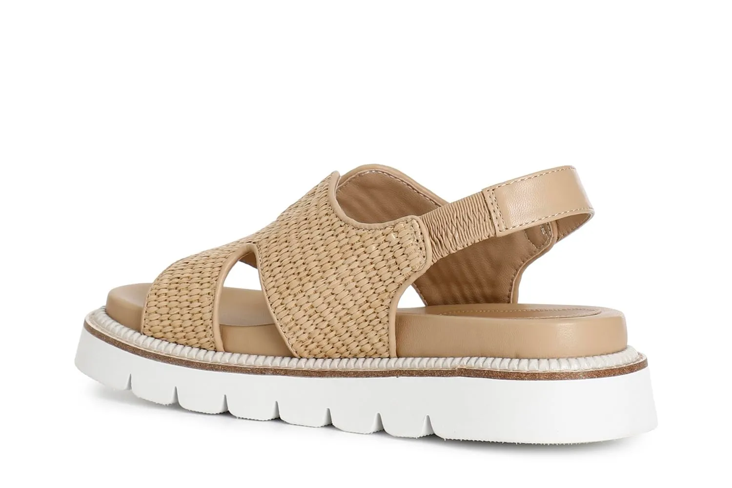 CafèNoir Sandali Donna Intrecciati Ecru Taglia 39 Zeppa 2,9 cm