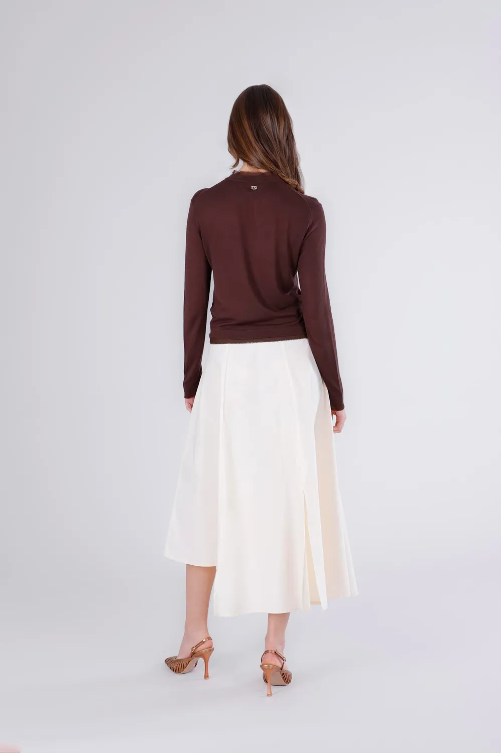 CafèNoir Cardigan Viscosa Bordini Fondente M