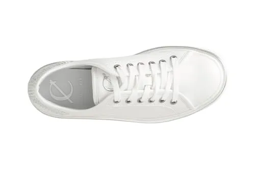 CafèNoir Sneaker Pelle Donna Bianche Micro Strass Plateau