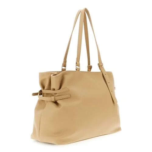 CafèNoir Shopping Pelle Grana Taupe Tramezza Zip