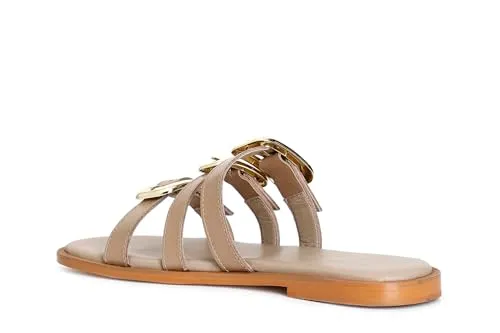 CafèNoir Ciabatta Pelle Tre Fibbie Donna Taglia 39 Nero
