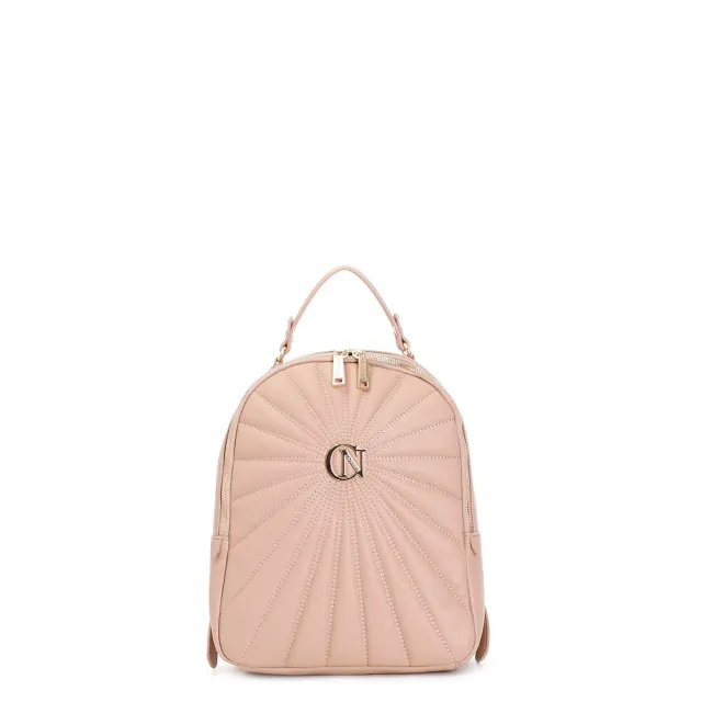 CafèNoir Zaino Trapuntato Donna Cipria Onesize Logo Metallo
