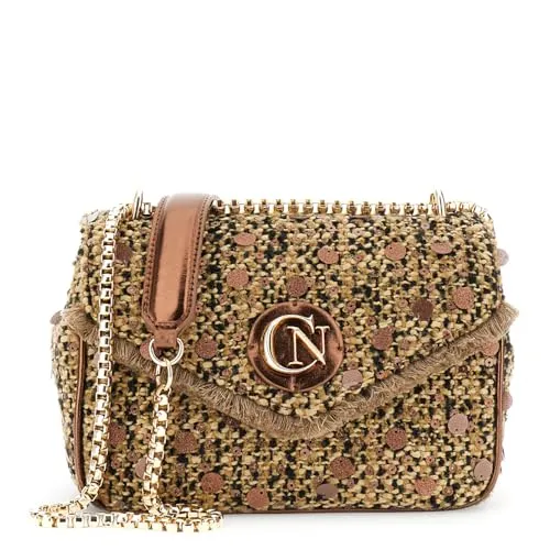 CafèNoir Spalla Bouclé Paillettes Borsa Bronzo