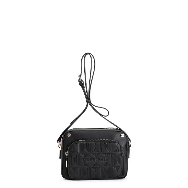 CafèNoir Camera Bag Logo Embossed Nero