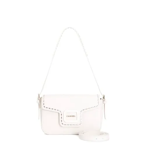 CafèNoir Saffiano borsa a spalla bianca smaltata