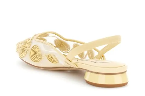 CafèNoir Slingback Ricamo Cornely Gialle 39 EU Tacco