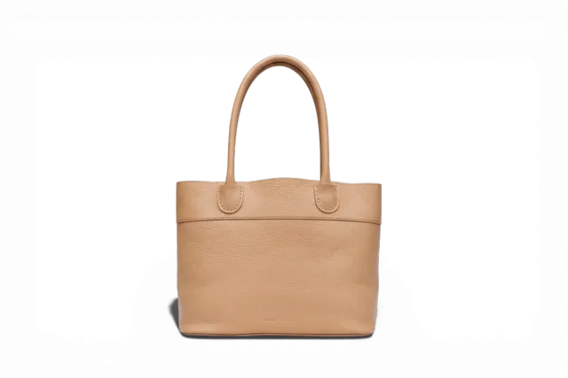 Aigin Milano tote borsa spalla pelle miele grande