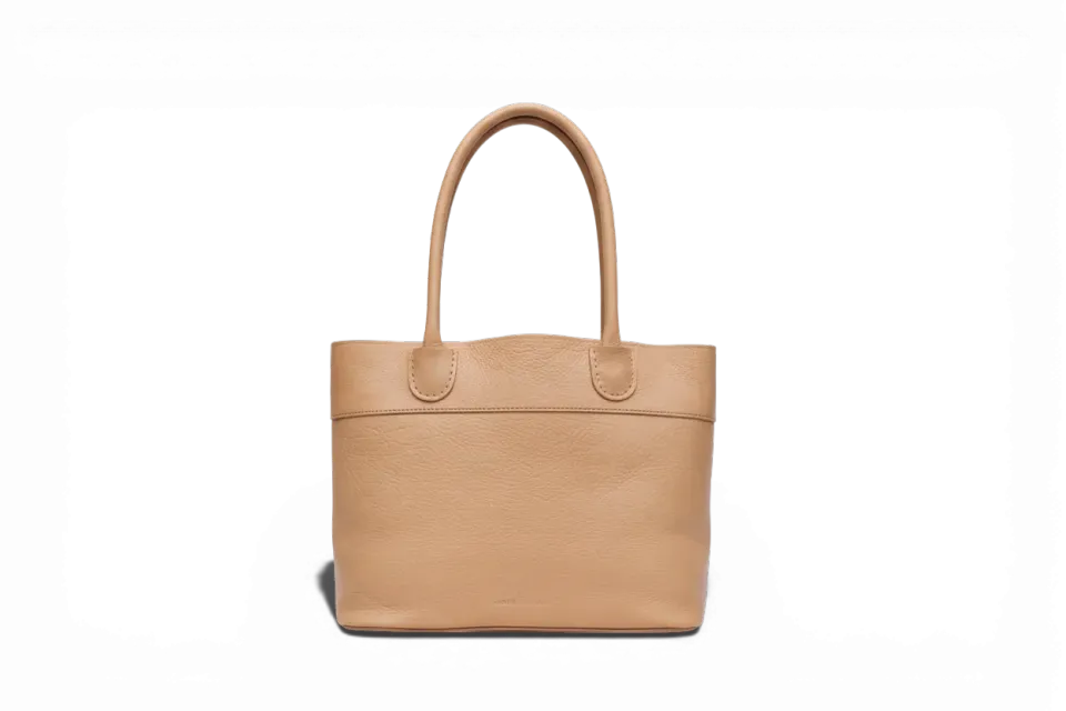 Aigin Milano tote borsa spalla pelle miele grande