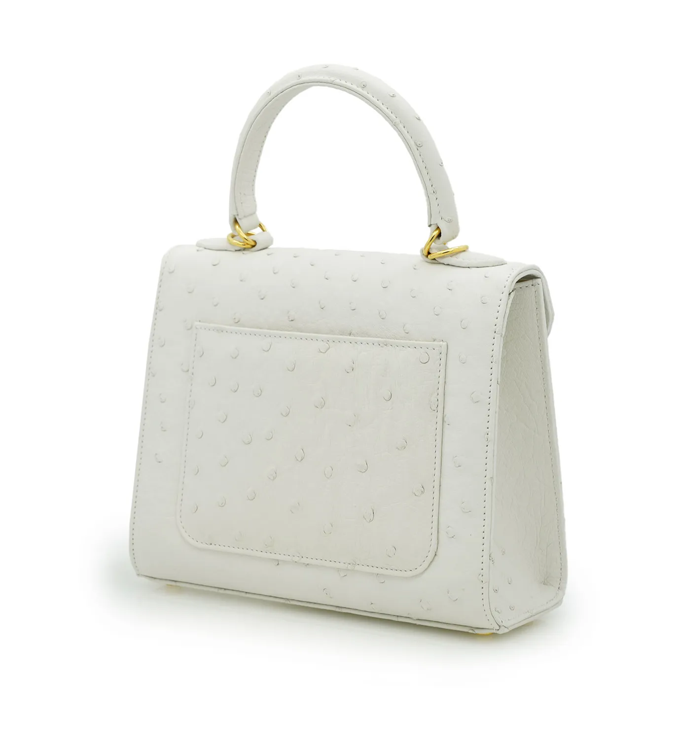 Cardinal Milano First Lady White Ostrich borsa bianca struzzo