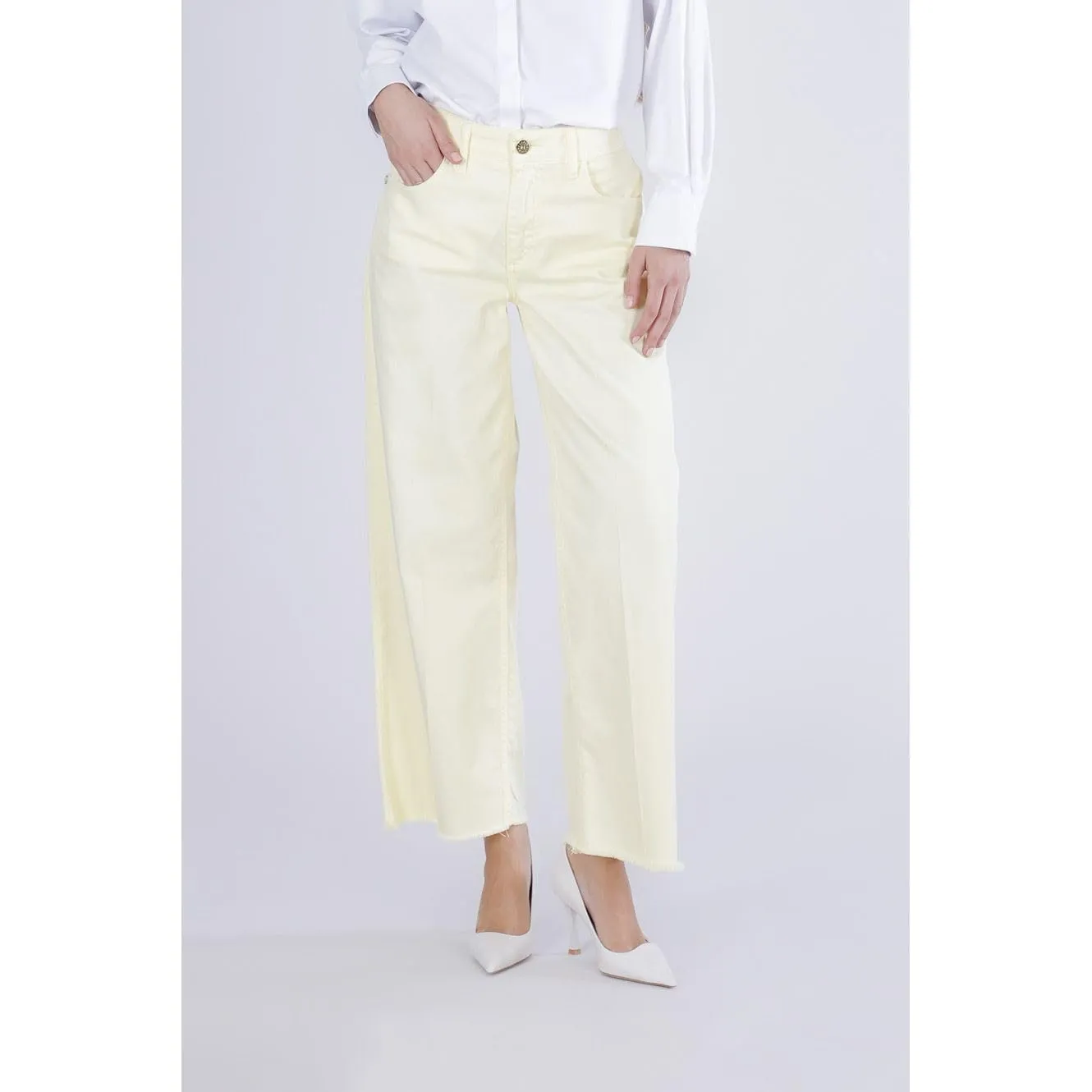CafèNoir Culotte Bull Denim jeans donna giallo