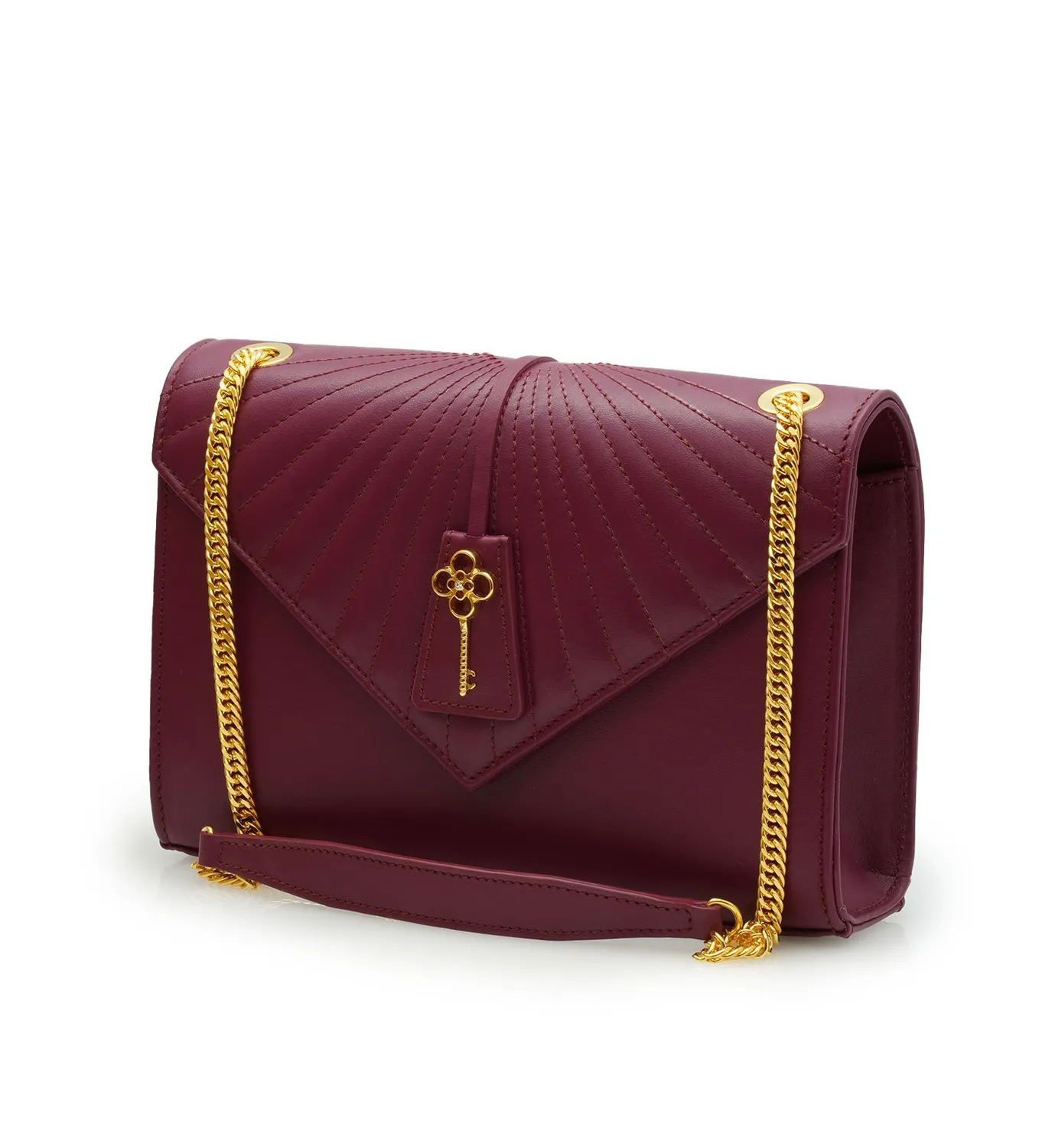 Cardinal Milano Milady borsa spalla prugna liscia