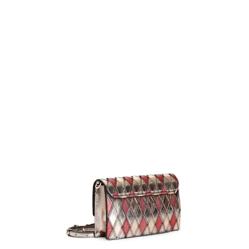 CafèNoir Pochette Rombi Patchwork Multicolor con Strass