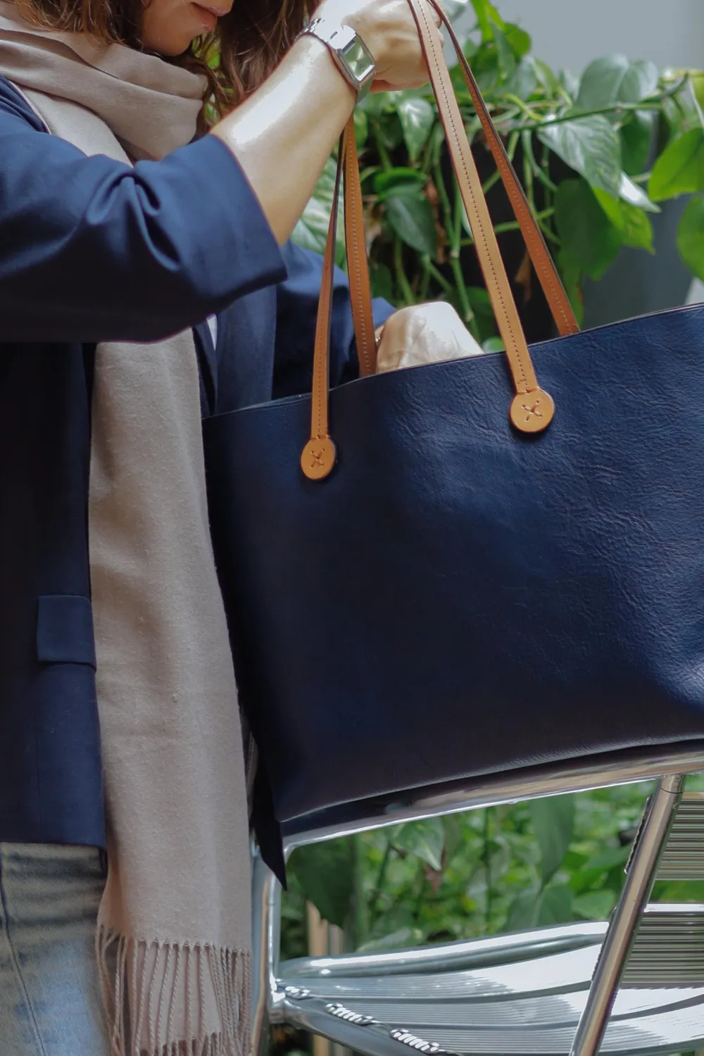 Aigin Milano The Shoulder Bag borsa a spalla miele pieno fiore