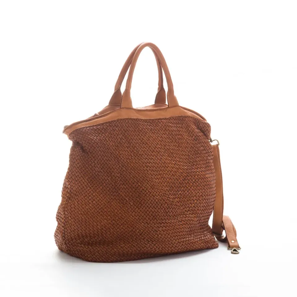 La Via Firenze Butter Collection V031 borsa mano cuoio intrecciata