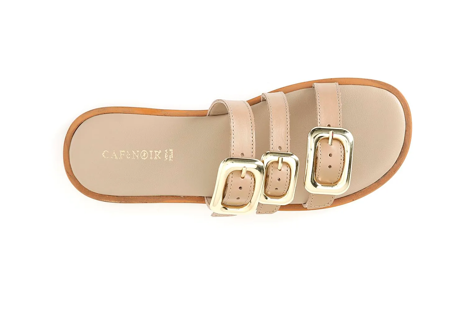 CafèNoir Ciabatta Pelle Tre Fibbie Donna Taglia 39 Nero