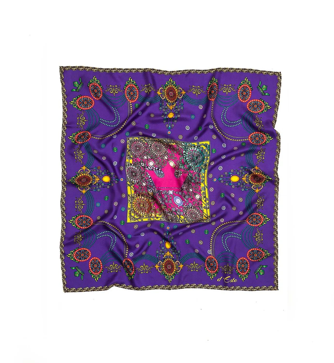 Cardinal Milano The Crown Foulard Seta Viola