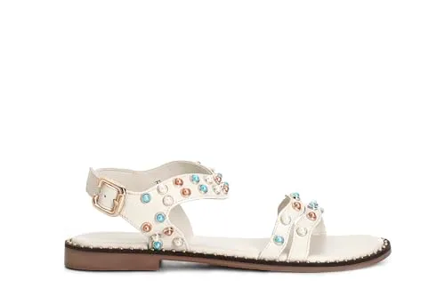 CafèNoir Gilda Sandali Donna Pelle Osso Taglia 39 Tacco 2 cm