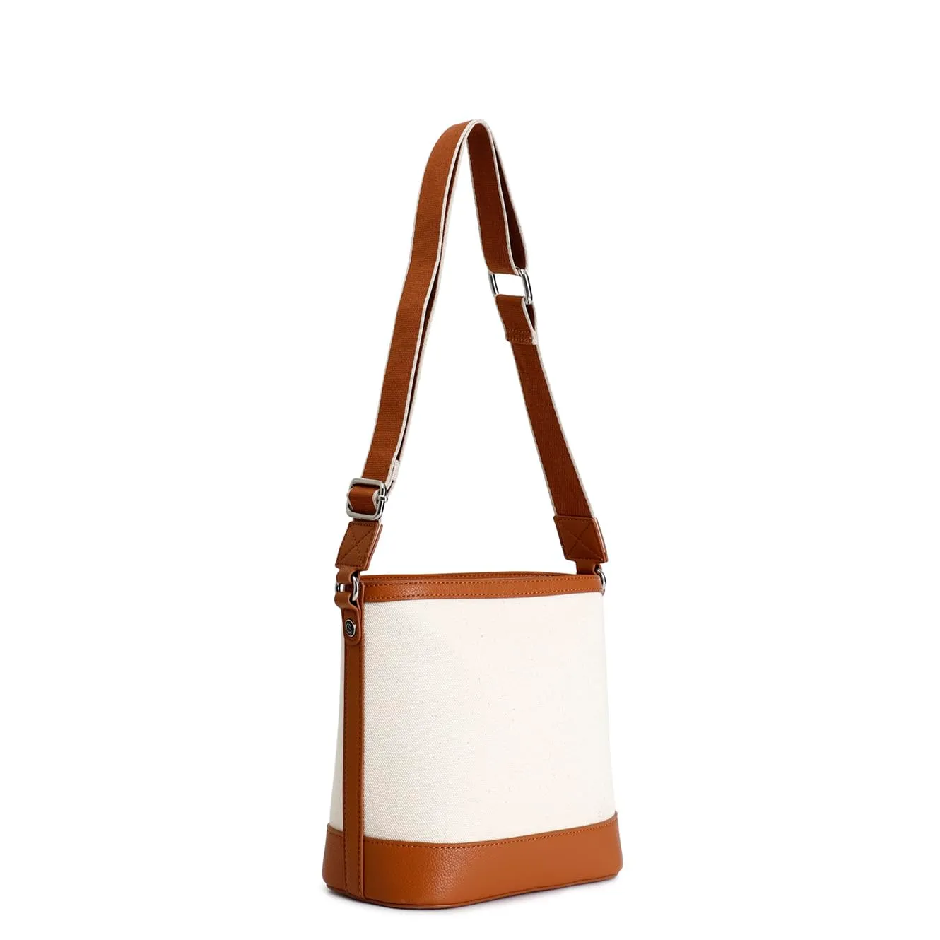 CafèNoir Secchiello Canvas Cuoio Profili Bauletto
