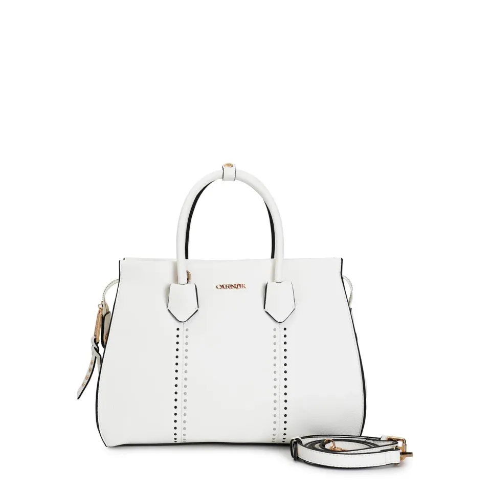 CafèNoir Borsa Fibbiette Rivetti Tracolla Bianca