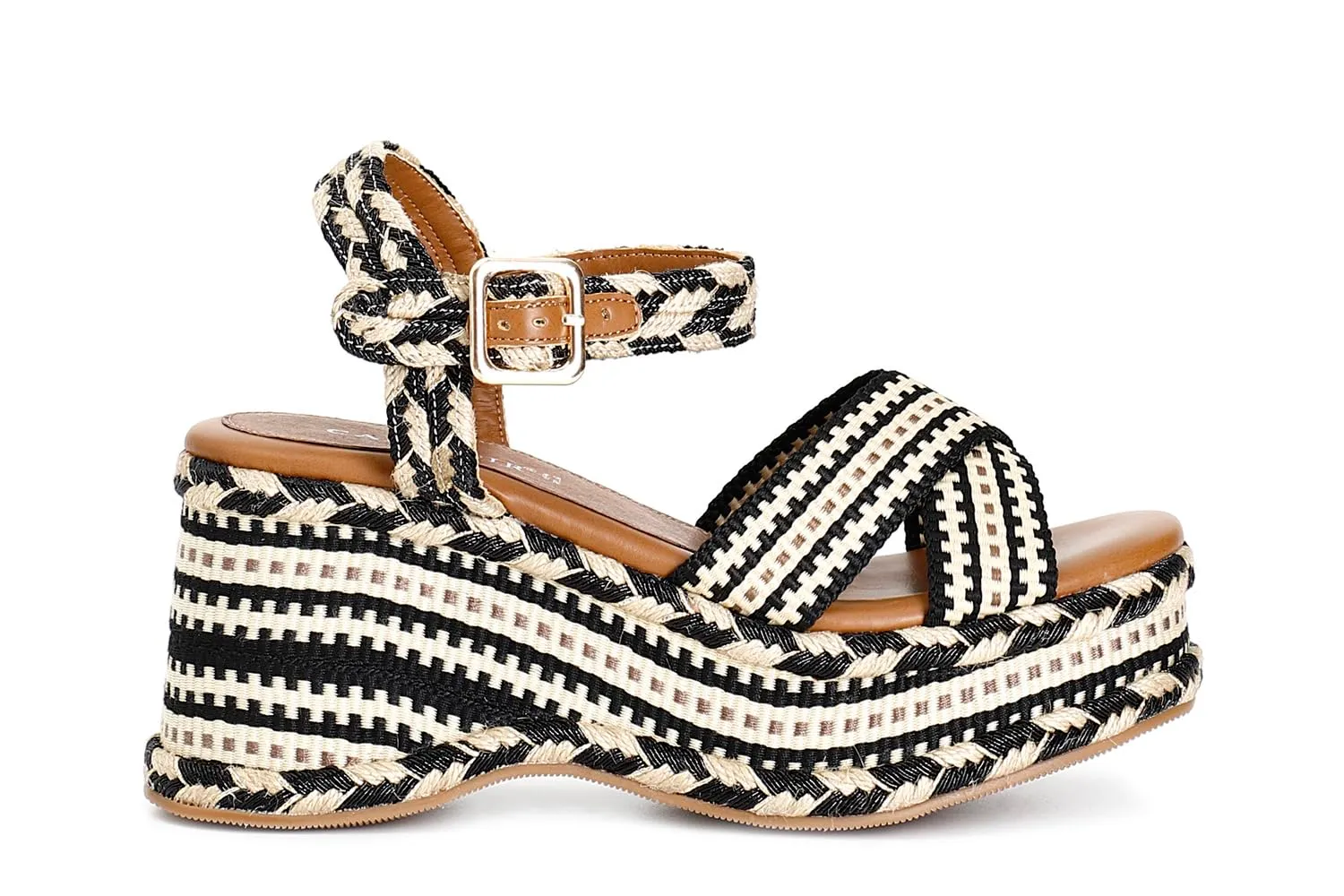 CafèNoir Sandali Zeppa Tessuto Etnico Donna 39 EU