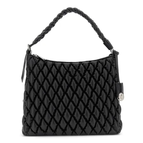 CafèNoir Sacca Donna Nappa Nera Intrecciata