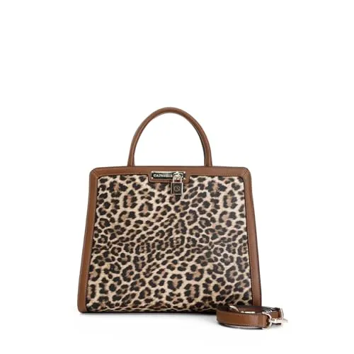 CafèNoir Tote Maculata Marrone Borsa Lucchetto Logato